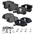 2008 Honda Civic - Front and Rear Ceramic Brake Pad Set, 1.8L 4Cyl, EX, EX-L, Hybrids and Si Models