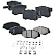 Front and Rear Brake Pad Sets, Ceramic