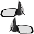 Sedan Driver and Passenger Side Mirror, Power Adjust, Non-Heated, Non-Folding, Textured Black, No Signal Light, No Memory, No Puddle Light, No Auto-Dim, No Blind Spot Feature