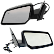 2009 Chevrolet Traverse - Driver and Passenger Side Mirror, Without Power s, Power Adjust, Heated, Textured Black, Manual Folding, No Signal Light, No Blind Spot Feature, Without Memory Recall, No Puddle Light, No Auto-Dimming