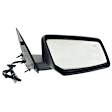 2009 Chevrolet Traverse - Driver and Passenger Side Mirror, Without Power s, Power Adjust, Heated, Textured Black, Manual Folding, No Signal Light, No Blind Spot Feature, Without Memory Recall, No Puddle Light, No Auto-Dimming