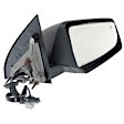 2009 Chevrolet Traverse - Driver and Passenger Side Mirror, Without Power s, Power Adjust, Heated, Textured Black, Manual Folding, No Signal Light, No Blind Spot Feature, Without Memory Recall, No Puddle Light, No Auto-Dimming