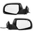 Driver and Passenger Side Mirrors, Power Adjust, Manual Folding, Heated, With 1 Paintable and 1 Textured Black Cap, No Signal Light, Memory, Puddle Light, Auto-Dimming, and Blind Spot Feature