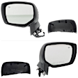Driver and Passenger Side Mirrors, Power Adjust, Manual Folding, Heated, With 1 Paintable and 1 Textured Black Cap, No Signal Light, Memory, Puddle Light, Auto-Dimming, and Blind Spot Feature