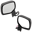 Driver and Passenger Side Mirrors, Power Adjust, Manual Folding, Non-Heated, With 1 Paintable and 1 Textured Black Cap, No Signal Light, Memory, Puddle Light, Auto-Dimming, and Blind Spot Feature
