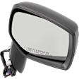 Driver and Passenger Side Mirrors, Power Adjust, Manual Folding, Non-Heated, Textured Black, No Signal Light, No Memory, No Puddle Light, No Auto-Dimming, No Blind Spot Feature