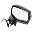Driver and Passenger Side Mirror, Power Adjust, Heated, Manual Folding, Paintable, In-housing Signal Light, No Memory, No Puddle Light, No Auto-Dim, With Blind Spot Detection in Glass