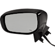 Driver and Passenger Side Mirrors, Power Adjust, Manual Folding, Heated, Textured Black, No Signal Light, No Memory, No Puddle Light, No Auto-Dimming, No Blind Spot Feature
