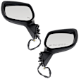 Driver and Passenger Side Mirrors, Power Adjust, Manual Folding, Heated, Paintable, No Signal Light, No Memory, No Puddle Light, No Auto-Dimming, With Blind Spot Light in Housing