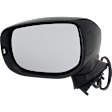 Driver and Passenger Side Mirrors, Power Adjust, Manual Folding, Heated, Paintable, In-housing Signal Light, No Memory, No Puddle Light, No Auto-Dimming, With Blind Spot Light in Housing