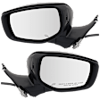 Driver and Passenger Side Mirrors, Power Adjust, Manual Folding, Heated, Chrome, In-Housing Signal Light, With Memory, No Puddle Light, No Auto-Dimming, No Blind Spot Feature