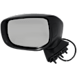 Driver and Passenger Side Mirror, Power Adjust, Non-Heated, Manual Folding, Textured Black, No Signal Light, No Memory, No Puddle Light, No Auto-Dim, No Blind Spot Feature