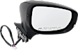 Driver and Passenger Side Mirror, Power Adjust, Heated, Manual Folding, Paintable, In-housing Signal Light, No Memory, No Puddle Light, No Auto-Dim, With Blind Spot Light in Housing