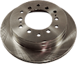 Front and Rear Brake Disc, 4-Wheel Set, Plain Surface, Vented, 6 Lugs