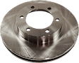 Front and Rear Brake Disc, 4-Wheel Set, Plain Surface, Vented, 6 Lugs