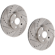 Front Brake Disc, Cross-drilled and Slotted, Vented, 5 Lugs, 274.8 mm