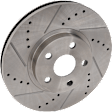 Front Brake Disc, Cross-drilled and Slotted, Vented, 5 Lugs, 274.8 mm