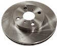 Front Brake Disc, Natural Finish, Plain Surface, Vented, 4 Lugs, 255.02 mm
