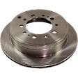 Front and Rear Brake Disc, 4-Wheel Set, Plain Surface, Vented, 5 Lugs