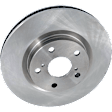 Front Brake Disc, 2-Wheel Set, Natural Finish, Plain Surface, Vented, 5 Lugs, 295.91 mm