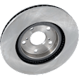 Front Brake Disc, 2-Wheel Set, Natural Finish, Plain Surface, Vented, 5 Lugs, 295.91 mm