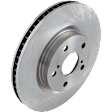 Front Brake Disc, 2-Wheel Set, Natural Finish, Plain Surface, Vented, 5 Lugs, 295.91 mm