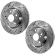 Front Brake Discs, Cross-Drilled and Slotted, Vented, 5 Lugs, 296Mm Front Disc