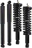 Front and Rear, Driver and Passenger Side Shock and Fully Loaded Strut, 4WD/RWD