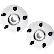 Front, Driver and Passenger Side Wheel Hub, 5 Lugs, With Bearing