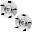 Front, Driver and Passenger Side Wheel Hub, 5 Lugs, With Bearing