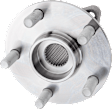4-Wheel Set Rear, Driver and Passenger Side Wheel Hubs, With Bearing, With Sensor, FWD