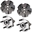 Front and Rear, Driver and Passenger Side Wheel Hub, 5 Lugs, With Bearing