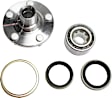 Front, Driver and Passenger Side Wheel Hub, 5 Lugs, With Bearing