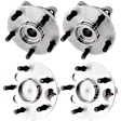 4-Wheel Set Rear, Driver and Passenger Side Wheel Hubs, With Bearing, With Sensor, 4 Cyl., 2.4L Engine