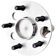 4-Wheel Set Rear, Driver and Passenger Side Wheel Hubs, With Bearing, With Sensor, 4 Cyl., 2.4L Engine