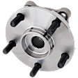 Front and Rear, Driver and Passenger Side Wheel Hub, 5 Lugs, With Bearing, FWD, 1.8L, 4Cyl
