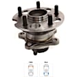 4-Wheel Set Front and Rear, Driver and Passenger Side Wheel Hubs, With Bearing, FWD