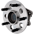4-Wheel Set Front and Rear, Driver and Passenger Side Wheel Hubs, Front - Without Bearing; Rear - With Bearing