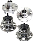 4-Wheel Set Front and Rear, Driver and Passenger Side Wheel Hubs, Front - Without Bearing; Rear - With Bearing, FWD