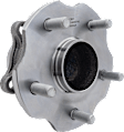 4-Wheel Set Front and Rear, Driver and Passenger Side Wheel Hubs, Front - Without Bearing; Rear - With Bearing, With Sensor, FWD
