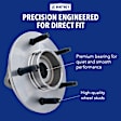 4-Wheel Set Front and Rear, Driver and Passenger Side Wheel Hubs, Front - Without Bearing; Rear - With Bearing