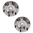 Front, Driver and Passenger Side Wheel Hub, 6 Lugs, Without Bearing, 4WD