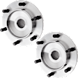 2-Wheel Set Front, Driver and Passenger Side Wheel Hub Wheel Hubs, Without Bearing, 6 x 5.5 in. Bolt Pattern, 4WD