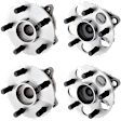 Front and Rear, Driver and Passenger Side Wheel Hub, 5 Lugs, With Bearing, 1.8L, 4Cyl