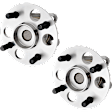 Front, Driver and Passenger Side Wheel Hub, 4 Lugs, With Bearing, Hatchback, 1.5L, 4Cyl