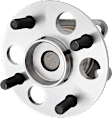 Front, Driver and Passenger Side Wheel Hub, 4 Lugs, With Bearing, Hatchback, 1.5L, 4Cyl
