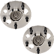 2-Wheel Set Rear, Driver and Passenger Side Wheel Hubs, Assembly, with ABS tone ring and wheel studs