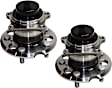 Rear, Driver and Passenger Side Wheel Hub, 5 Lugs, With Bearing, With Sensor, FWD