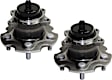Rear, Driver and Passenger Side Wheel Hub, 5 Lugs, With Bearing, With Sensor