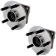 Rear, Driver and Passenger Side Wheel Hub, 5 Lugs, With Bearing, With Sensor, FWD